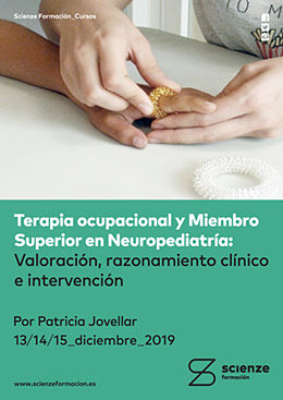 cartel Terapia ocupacional y miembro superior en neuropediatría